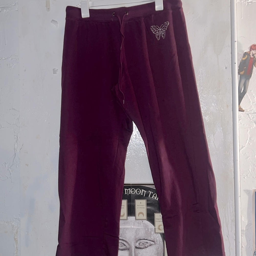 Y2K Low-rise Butterfly Rhinestone Pants